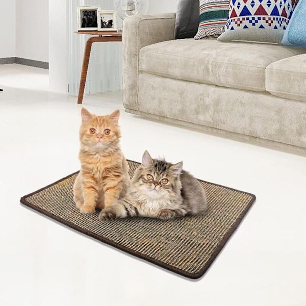 Kattklösmatta - Sisal, Hållbar, halkfri, Lämplig för golvvärme, Klovård, Sisalmatta för vägg och golv (Slumpmässig färg) 40 x 60 cm