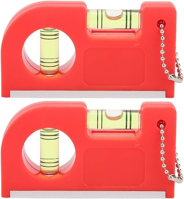 2 stycken (röda) Nivåmätare, Mini Magnetisk Vattenpass