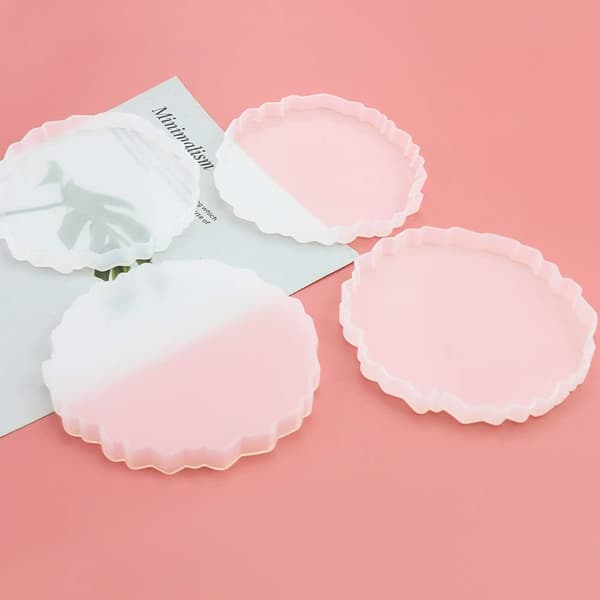 Set med 4 Resinformar, Silikonformar för Resin Gjutning, Agat