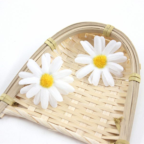 100 stk. (Hvid) Gerbera Daisy Kunstige Blomster, Lille Daisy