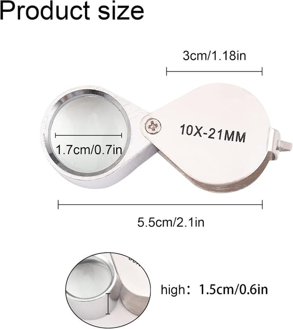 10x Forstørrelsesglas til Juvelerer med Etui