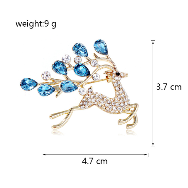 Fawn broche ny koreansk version rhinesten hjort broche mode