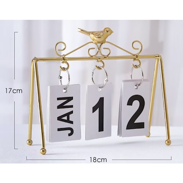 Kreativ DIY Fågeljärnskonst Flip-sida Kalender Heminredning