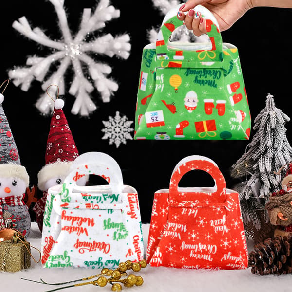 Julväska i non-woven tyg, mini-presentpåse för barn, jul