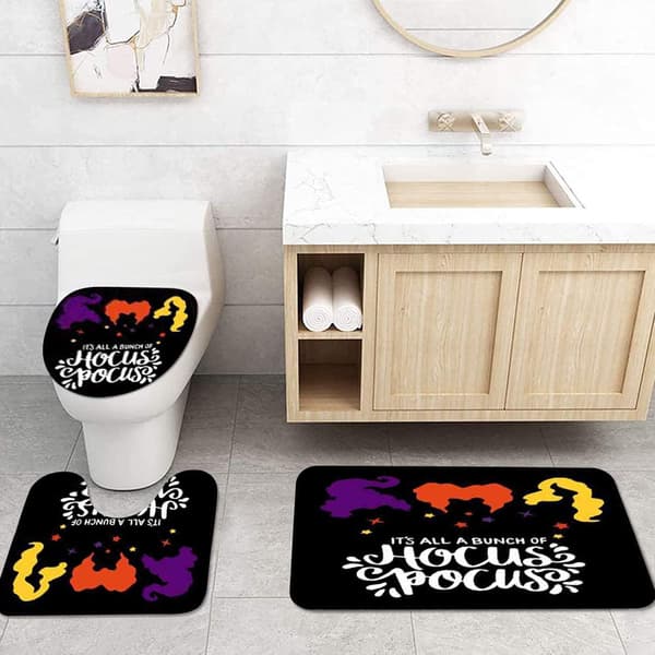 Hocus Decor Pocus 4-delt dusjforhengsett med sklisikker