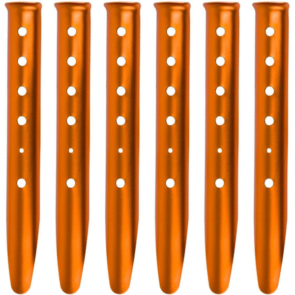 6 stk. U-formede teltpløkke i aluminiumslegering, sardine, sand, 31 cm, 6-pak