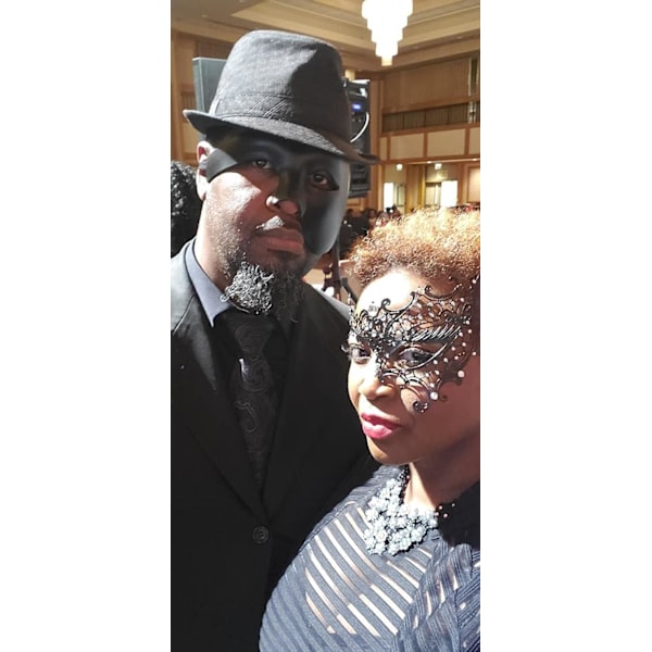 (Musta Hopea) Vintage Masquerade Mask Oopperan Kummitus Yksi Silmä
