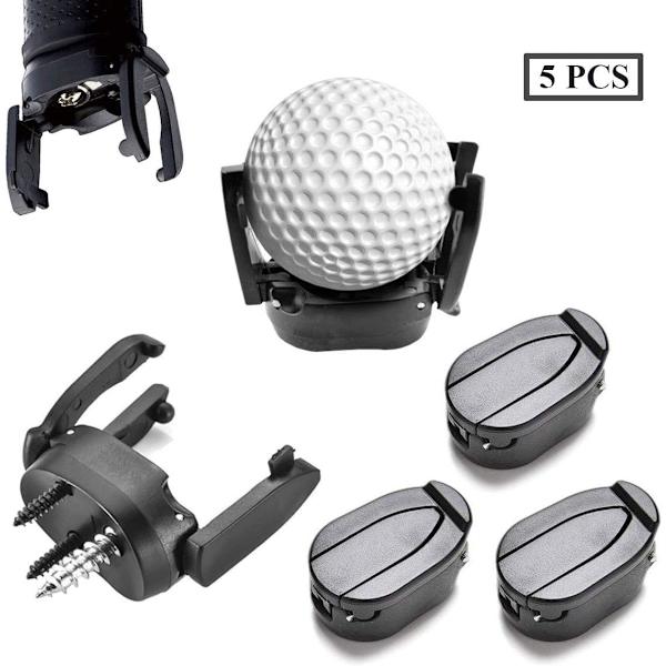 5-delt Sort Golfboldopsamler Mini Foldbar Golfboldopsamler