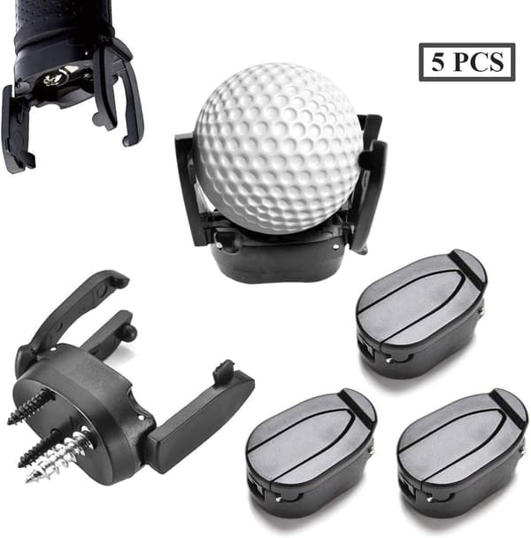 5-pack Svart Golfbollsplockare Mini Vikbar Golfbollsplockare