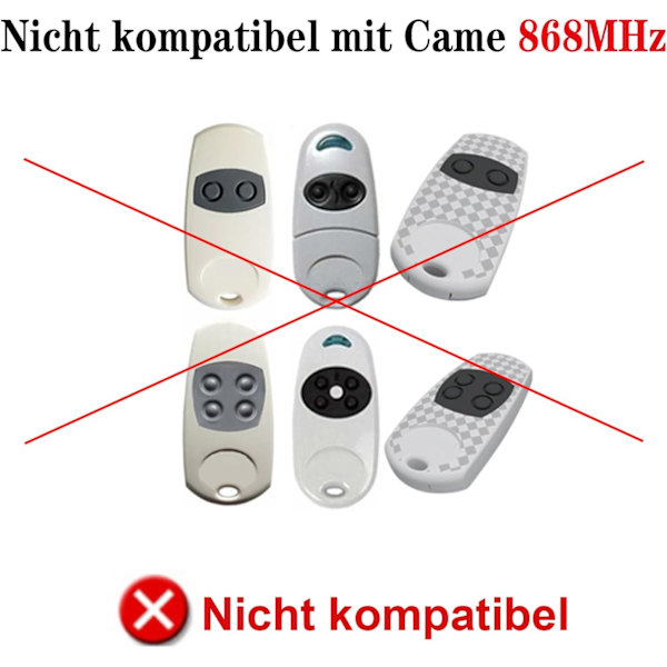 2 x Handhållen fjärrkontroll för 433MHz Came Top 432NA 432SA 432M