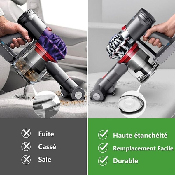 Støvbeholderdeksel for Dyson V7 V8 støvsuger, erstatningstilbehør