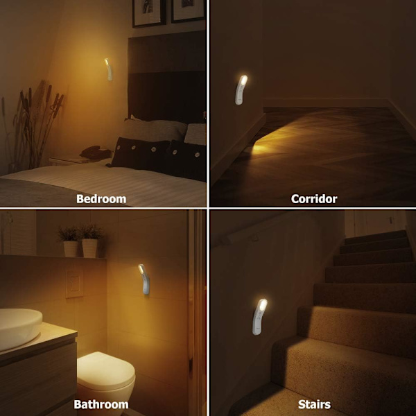 Genopladelig LED Natlampe, Multifunktionel Børnenatlampe