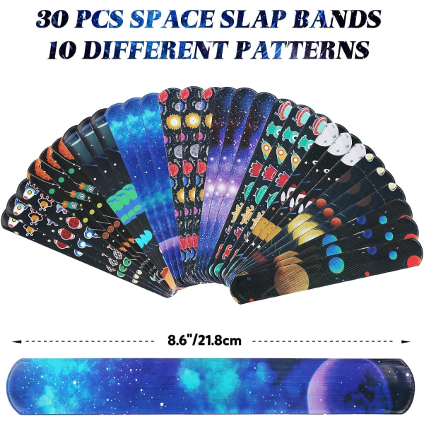 30 Pieces Slap Slap Bracelets Space Small Birthday Gifts Girls Bo