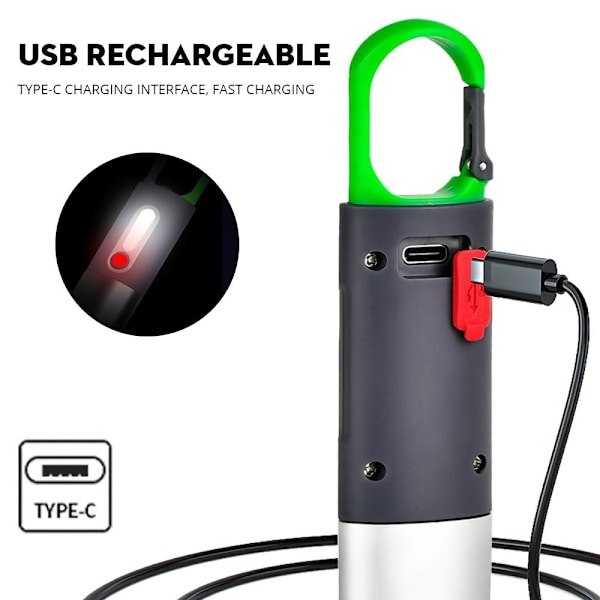 1 st stark ljus ficklampa utomhus multifunktionell camping