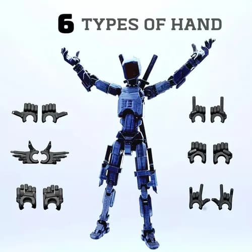 Dummy13 3D-Printet Actionfigur 5.54 Tommer