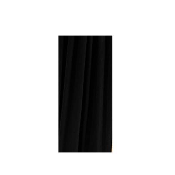 En svart v-ringad klänning med långa ärmar för kvinnor, elegant v-ringad