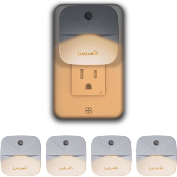 LED-nattlampa, Nattlampor som Pluggas in i Väggen med Smart Skymning till Gryning-sensor, Slår På och Av Automatisk, Nattlampa