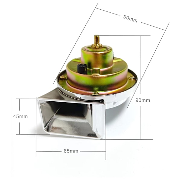 12V 2 stk. Høj Lyd Elektrisk Sneglehorn Dobbelt Tone Sneglehorn til Mo