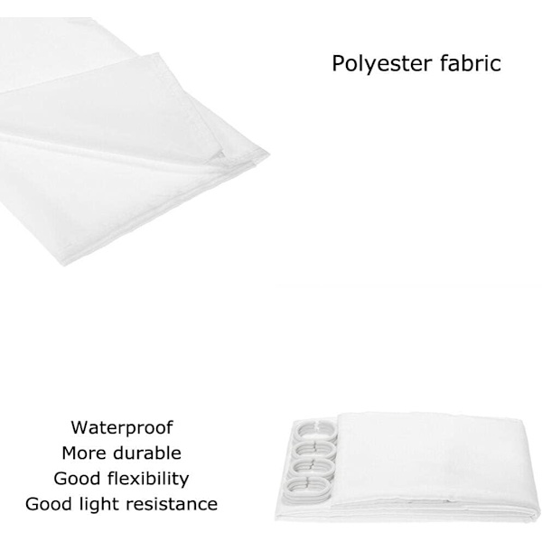 3D Duschdraperi 180 x 180cm Vattentät Fjäril Polyester