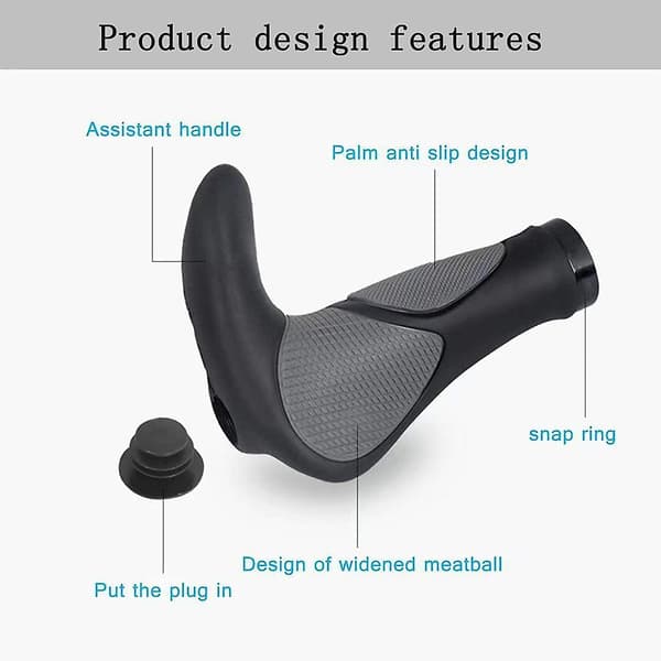 1 par sykkelgrep gummi ergonomisk antislip styregrep for M
