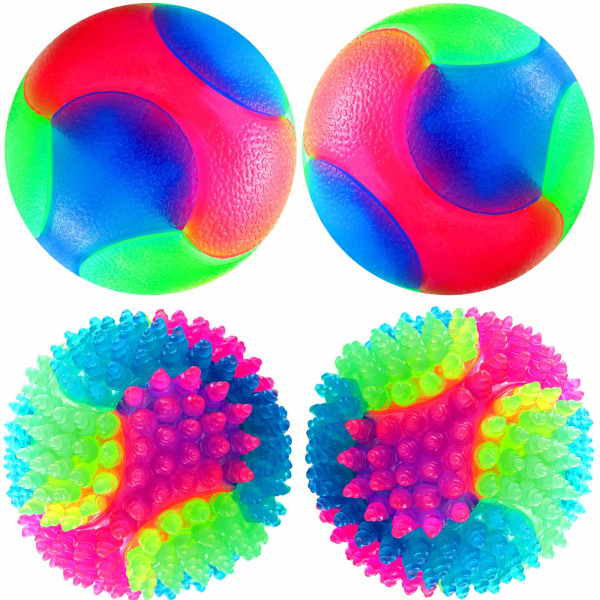 4 pieces luminous dog ball Luminous elastic ball