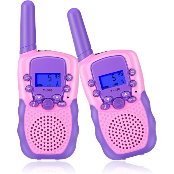 Leker for jenter i alderen 3-12 år, walkie talkies for barn 2-veis radio med 8