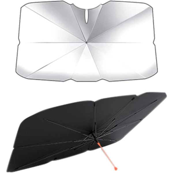Foldbar solskjerm for bilfrontrute - Reflekterende