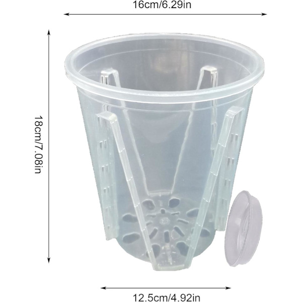 Transparent orkidé kruka, 5-pack plastblomkruka, trädgård