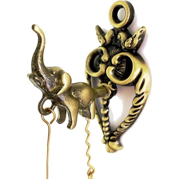 (elefant) Vintage Retro/Klassisk Metallisk Magnetisk Vindklocka för Butiker