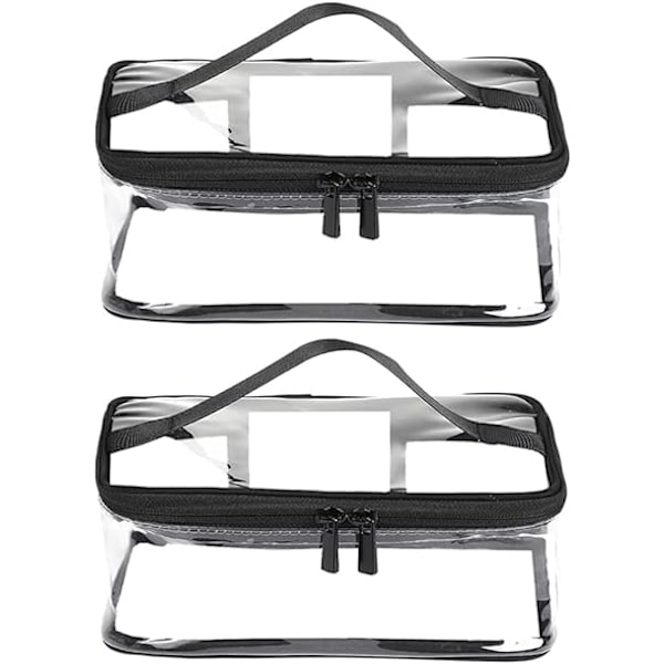 2 stycken transparenta vattentäta kosmetiska väskor transparenta