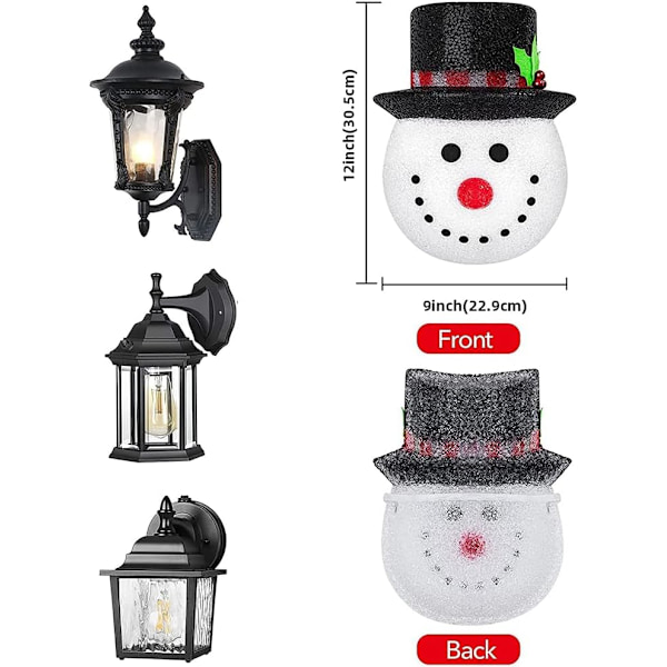 Jultomte Veranda Ljusöverdrag Dekorationer, Utomhus Jultomte Vägglampa Överdrag Lampskärm för Hem Jul Deko