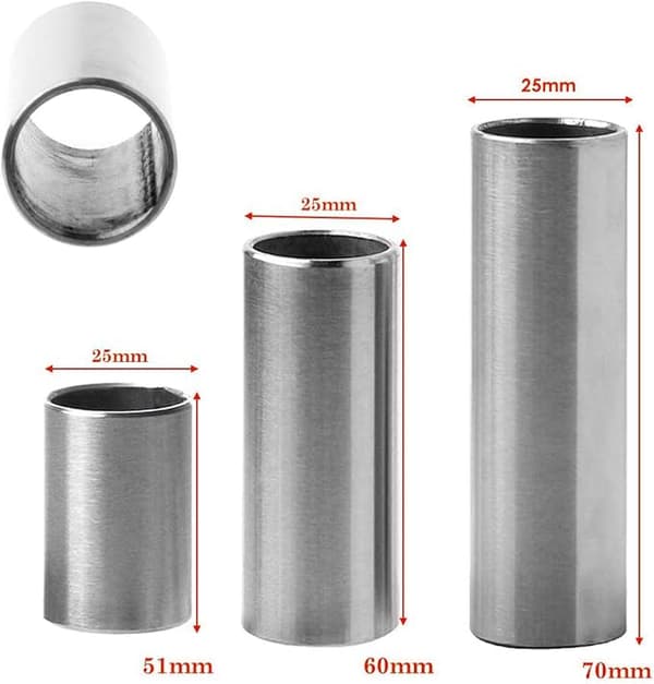 3-delt sæt Slide Guitar Glide Bottleneck Kit til Elguitar