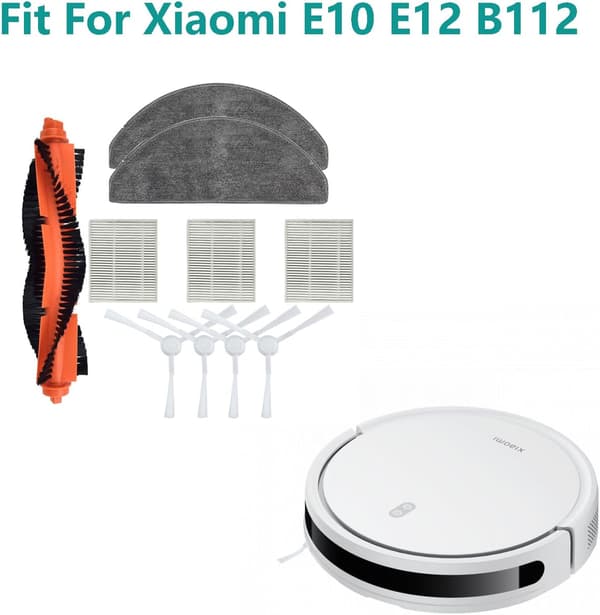 Tilbehørssett med 10 deler for Xiaomi E10 E12 B112 robotstøvsuger - Reservedeler