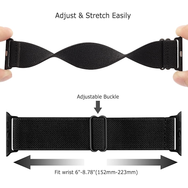 Armband Kompatibel med Apple Watch Band 49mm 46mm 45mm 44mm 42mm Sport Solo Loop Ersättningsband för Kvinnor Män