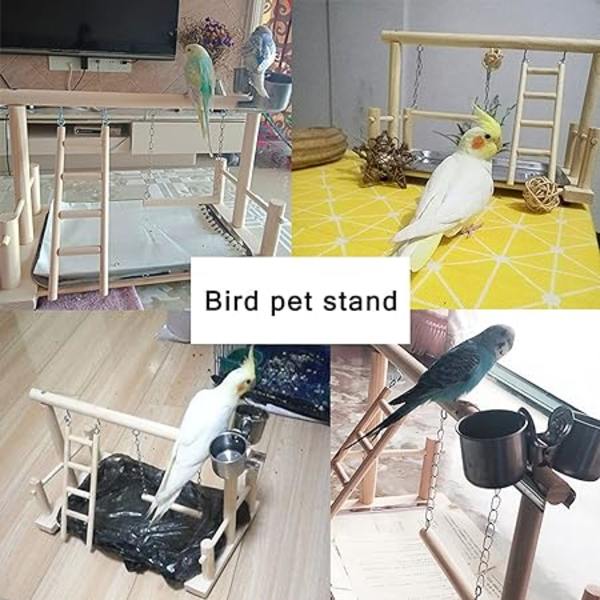 1 Stycke Lekplats Fågel Leksaker Papegoja Lekplats Papegoja Bur
