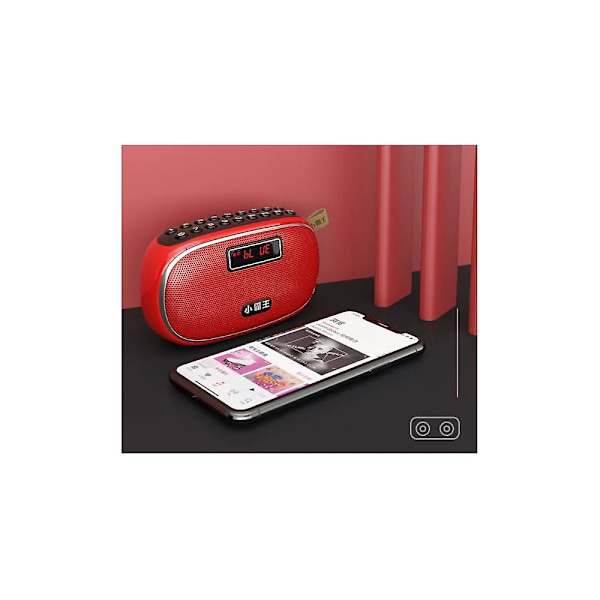 W23 Kannettava Radio Walkman Kortti Usb Monitoiminen Digitaalinen Kappalevalinta Bluetooth-Kaiutin Punainen