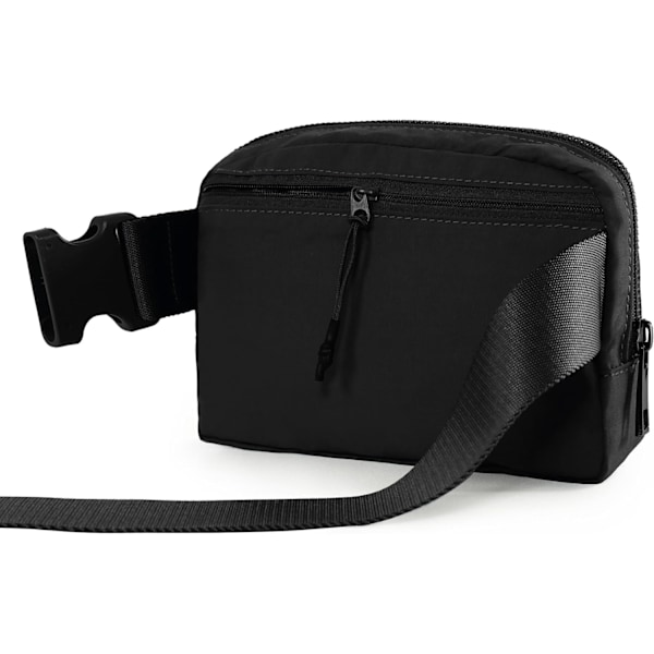 Unisex Mini Belteveske med Justerbar Stropp Liten Lommeveske for Trening Løping Reiser Vandring, Svart