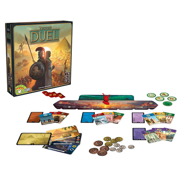 7 Wonders: Duel Fun 2-spillers civilisation-bygger brætspil Repo