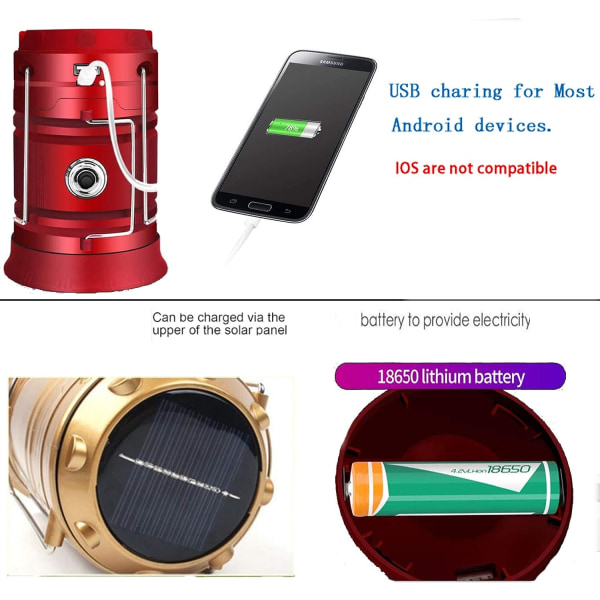 Portabel LED Campinglykta - Ultra Ljus USB Laddningsbar