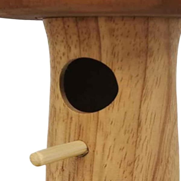 1 st. Trä Hummingbird Hus Svamp Form Hängande Utomhus