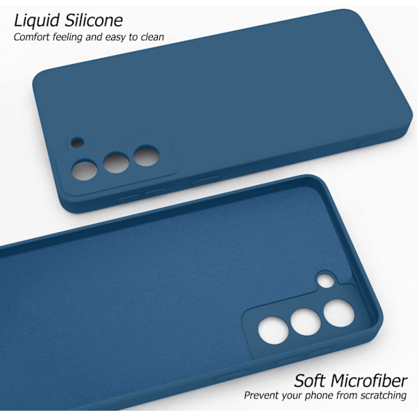 2 stk. Etui til Samsung Galaxy S21 5G Flydende Silikon Etui,