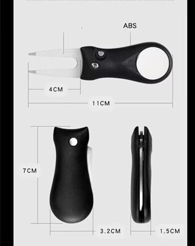 3-pack Golf Pitch Riser, Golf Pitch Fork med Golfbollsmärke