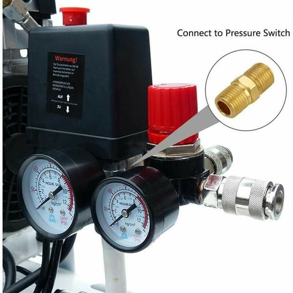 Lufttrykkregulator Treveisventil 175psi 12bar 1/4 Tommers Luft
