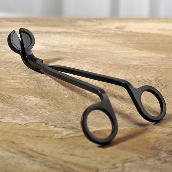 1 stk Sort Rustfrit Stål Rund Spids Stearinlys Cutter Væge Cutter