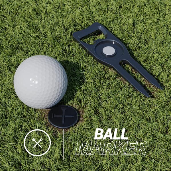 1 sort golf green gaffel multifunktionel aluminium legering anode