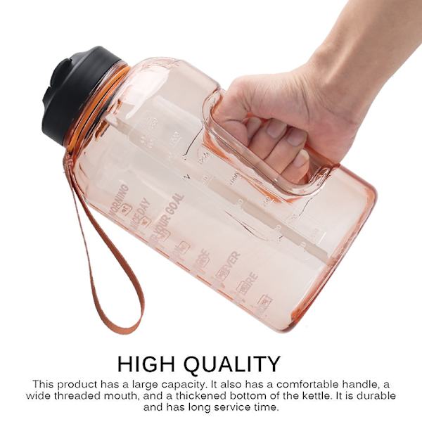 Halv gallons plastik sportsflaske bærbar rumkop (pink) 1