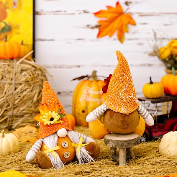 Julepyntserie - Dukke Thanksgiving Strikket Hat