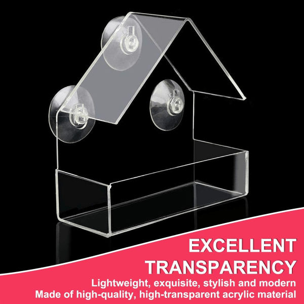Transparent akrylfoderautomat, 3 starka sugkoppar, 15 x 15 x 6