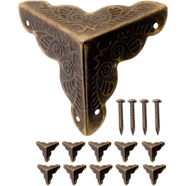 10 hjørner for møbler, antikk design, metall, kantbeskyttelse