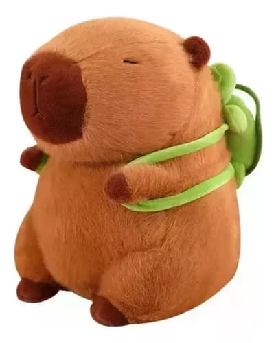 Plush Capybara Ryggsäckar & Små Sköldpaddor, 1 Styck